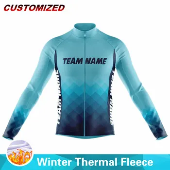 Пользовательское название команды Зимняя Флисовая Велосипедная Майка Мужская Теплая Велосипедная одежда MTB Велосипедный Майо Ropa Ciclismo Спортивная одежда Велосипедная одежда