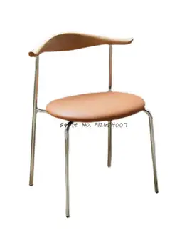 Простой винтажный стул из массива дерева в скандинавском стиле, домашний рабочий стол, стул для ресторана, обеденный стул для переговоров в кофейне, офисный стул