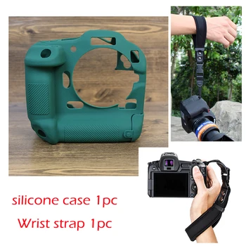 Резиновый силиконовый чехол защитная оболочка сумки для фотоаппарата Canon EOS R3 Защитный чехол ультралегкий ремешок на запястье