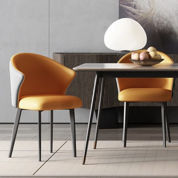Роскошные обеденные стулья в скандинавском стиле Современный дизайн гостиной Креативные Обеденные стулья со спинкой Стойка регистрации Cadeira Home Furniture WZ50DC