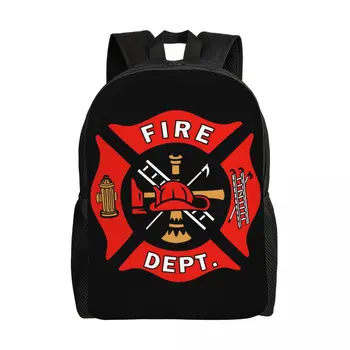 Рюкзаки с логотипом пожарного департамента для женщин и мужчин, водонепроницаемая сумка пожарного колледжа, пожарно-спасательная сумка с принтом, сумки для книг