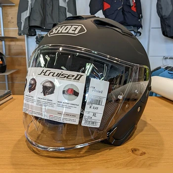 С открытым лицом J-Cruise II Adagio, Матовый черный Мотоциклетный шлем для езды по Мотокроссу, Мотобайковый шлем
