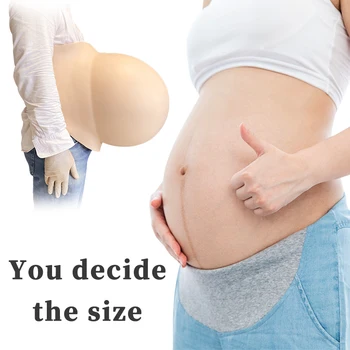 Силиконовый живот DIY Реалистичный поддельный костюм для беременных Искусственный животик ребенка Беременность для женщины Аутентичный реквизит для косплея
