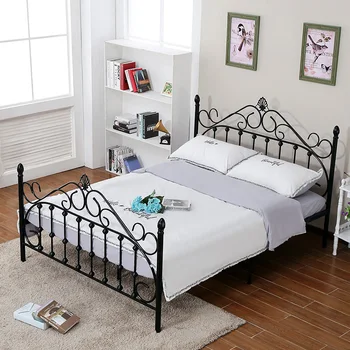 Современная простая кровать из кованого железа Princess iron bed 1,2 м односпальная кровать детская 1,5 м 1,8 м двуспальная кровать кровать с железным каркасом