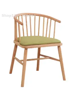 Спинка стула из цельного дерева обеденный стул princess simple Nordic log Windsor стул для рабочего стола в ресторане отеля кафе