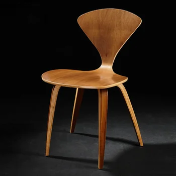 Стул Chener в американском ретро индустриальном стиле, кафе, шезлонг, обеденный стул со спинкой из цельного дерева, стул для ресторана, Дизайнерский стул