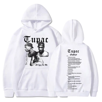 Толстовки Рэпера Тупака 2pac, мужские и женские толстовки, уличная одежда в стиле хип-хоп, пуловер с принтом Шакура, повседневный флисовый пуловер Оверсайз с длинным рукавом