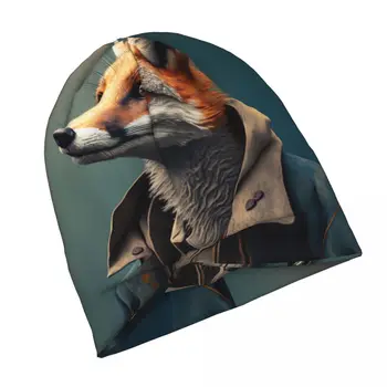Тонкая шапочка Fox, модная одежда, сумасшедшая вязаная шапка Four Seasons, мешковатые шапочки
