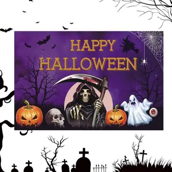 Украшения для баннеров на Хэллоуин, реквизит для баннеров с привидениями, фон для вечеринки по случаю Дня рождения, Жуткий фон для фотосъемки на Хэллоуин