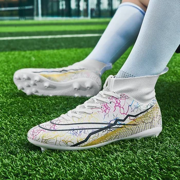 Футбольные бутсы для взрослых, юношеские профессиональные бутсы с шипами AG/ TF, обувь для тренировок на траве