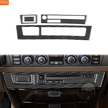 Центральная Рамка панели AC CD Radio с наклейкой из углеродного волокна для BMW 7 серии E65 E66 2002-2008 Аксессуары для украшения интерьера автомобиля