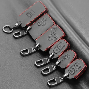 Чехол Для Ключей Автомобиля Из натуральной Кожи Smart Key Case Для Renault Clio Logan Megane 2 3 Koleos Scenic Card Key Bag 4 Кнопки Key Shell