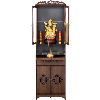 Шкаф для одежды PQF Шкаф для бога богатства Алтарный шкаф для святилища Шкаф для Будды Гуаньинь Алтарный шкаф для Будды