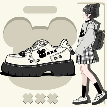 Эми и Майкл Оригинальный дизайн, Лолита, Милые девушки, студенческие туфли на платформе, женские кавайные милые массивные туфли, Женские повседневные туфли-лодочки