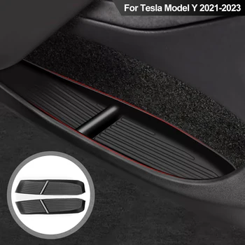 Ящик для хранения сбоку от двери автомобиля, ручка передней задней двери, Подлокотник, лоток-органайзер для Tesla Model Y 2021-2023